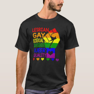 T-shirt Lgbt Rainbow Fist Prith Mois Merch Lgbtq Gay Pride