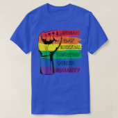 T-shirt LGBT Rainbow Fist Prith Moth LGBTQ Gay pride (Design devant)