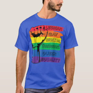 T-shirt LGBT Rainbow Fist Prith Moth LGBTQ Gay pride 