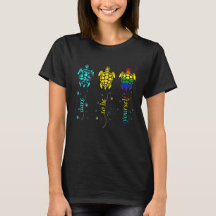 T-shirt Lgbt Rainbow Pride Drapeau Lgbt Sea Turttes Osent