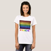 T-shirt LGBT Rainbow Pride drapeau style rétro (Devant entier)