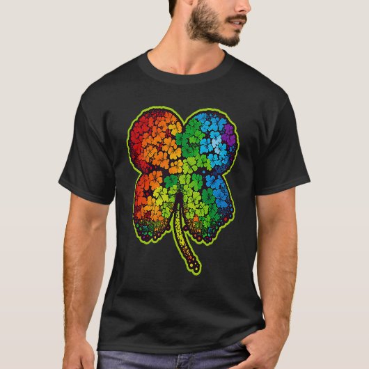 T-shirt LGBT Rainbow Supporter Gay St Patricks Day (Devant)