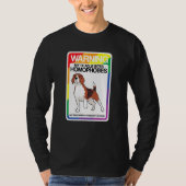 T-shirt Lgbt Rainbow Warning Beagle Bites Homophobes (Devant)