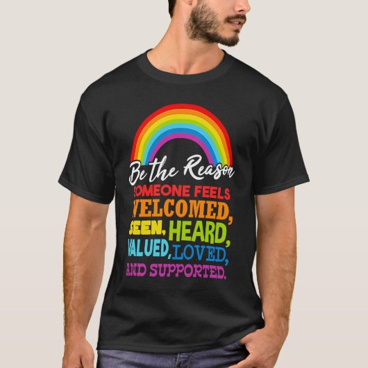 T-shirt LGBT Rainow Flag (Devant)
