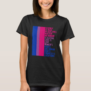 T-shirt Lgbt Rétro La Fierté Bisexuelle Drapeau L'Amour Es