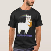 T-shirt Lgbt Sloth Riding Llama Arc En Ciel Alpaca Aucun P (Devant)