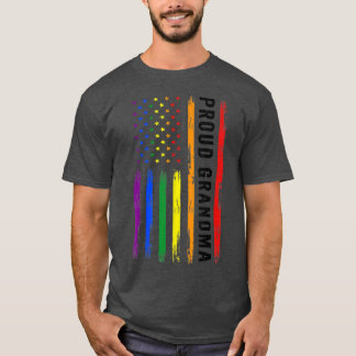 T-shirt LGBT Soutien Fière grand-mère LGBT Drapeau grand-m