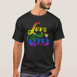 T-shirt Lgbt Support Rainbow Pride L'amour est l'amour les