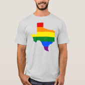 T-shirt LGBT Texas, Débardeur de la carte de drapeau de l' (Devant)