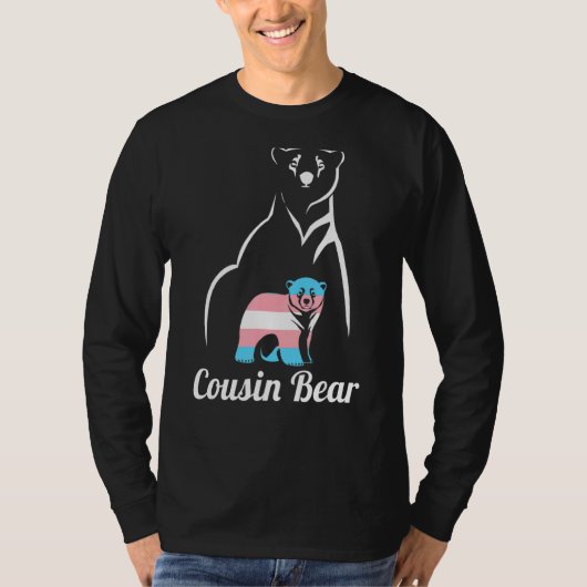 T-shirt Lgbt Transgenre Cousin Bear Trans Pride (Devant)
