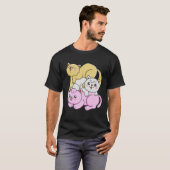 T-shirt LGBT Twink FIDE Drapeau LGBTQ Rainbow Kawaii Cat P (Devant entier)