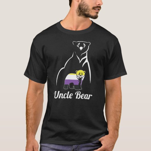 T-shirt LGBT Uncle Bear Enby Non Binary Pride  (Devant)