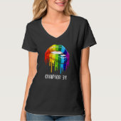 T-shirt Lgbt Viens De Marier Des Lesbiennes Engagées Mme & (Devant)