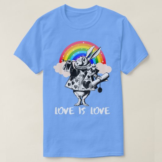 T-shirt LGBTQ Alice aux pays des merveilles Lapin Blanc - (Design devant)