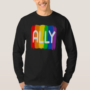 T-shirt Lgbtq Ally Rainbow Color Lgbt Gay pride lesbien Mo