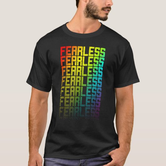 T-shirt Lgbtq+ Arc-en-ciel Gay pride texte Fade Graphi (Devant)