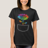 T-shirt LGBTQ Arc-en-ciel Tournesol Gay Fierté d'amour éga (Devant)
