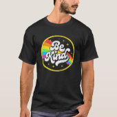 T-shirt Lgbtq Be Kind Gay pride Lgbt Ally Rainbow Flag Ret (Devant)