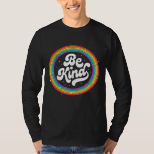 T-shirt Lgbtq Be Kind Gay pride Lgbt Ally Rainbow Flag Ret