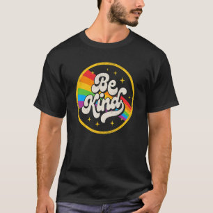 T-shirt Lgbtq Be Kind Gay pride Lgbt Ally Rainbow Flag Ret