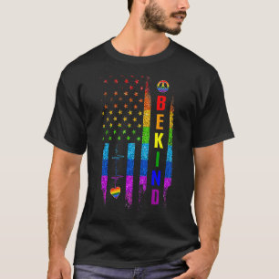 T-shirt Lgbtq Be Kind Gay pride Lgbt Rainbow American Flag
