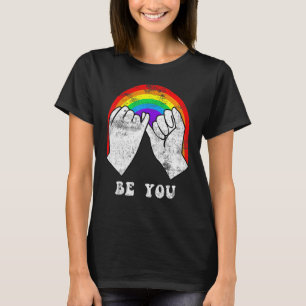 T-shirt Lgbtq Be You Gay pride Lgbt Ally Rainbow Flag Retr