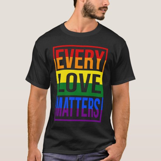 T-shirt LGBTQ Chaque amour compte (Devant)