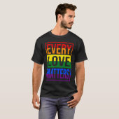 T-shirt LGBTQ Chaque amour compte (Devant entier)