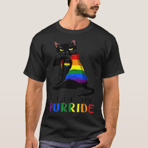 T-shirt Lgbtq Chat Noir Feline L'Indicateur Purride Pride