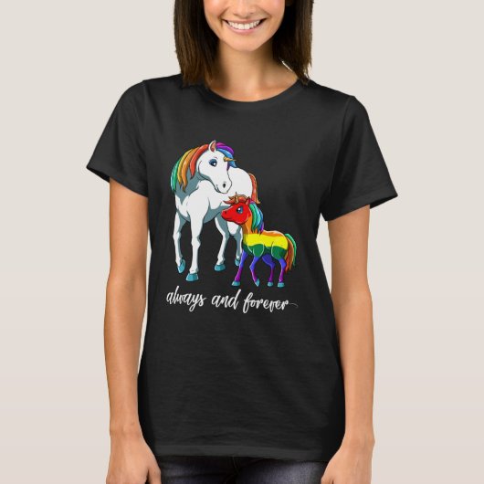 T-shirt LGBTQ Daughter Son Unicorn Mama (Devant)