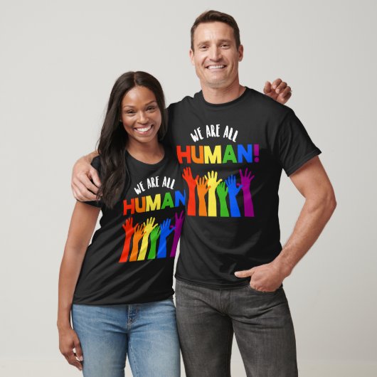 T-shirt LGBTQ+ Droits d'auteur Nous sommes tous humains (Unisexe)
