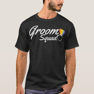 T-shirt LGBTQ équipe de marié arc-en-ciel anneau mariage g