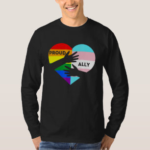 T-shirt Lgbtq Fier Ally - Trans Pride Transgenre Ally