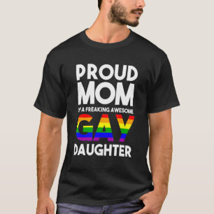 T-shirt Lgbtq Fier Maman D'Une Fille Gay Lgbtq Ally Libre