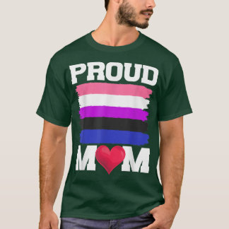 T-shirt LGBTQ Fier Maman Genderfluide Fierté Mois Queer Eq
