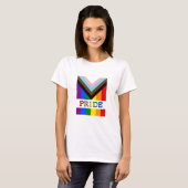 T-shirt LGBTQ & Fierté - Arc en ciel Progrès Drapeau Mode (Devant entier)