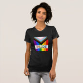 T-shirt LGBTQ & Fierté - Arc en ciel Progrès Drapeau Mode (Devant entier)