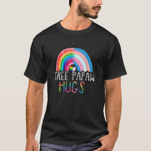 T-shirt Lgbtq Free Papaw Hugs Gay pride Lgbt Ally Rainbow