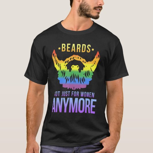 T-shirt Lgbtq Gay Beard Queer Rainbow (Devant)