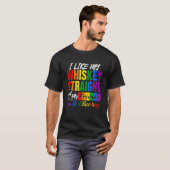 T-shirt LGBTQ Gay Comme Mon Whiskey Stright Friends Pride  (Devant entier)