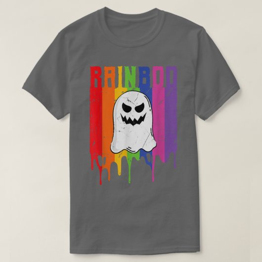 T-shirt LGBTQ Gay pride Drapeau Fantôme arc-en-ciel Hallow (Design devant)