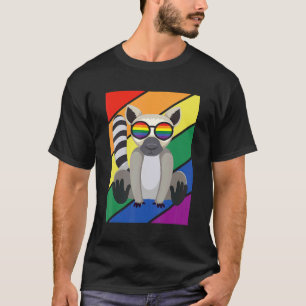 T-shirt LGBTQ Gay pride Mois Rainbow Lemurs LGBT Gla