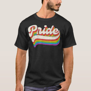 T-shirt LGBTQ Gay Pride Vintage Ally Rainbow Lesbian Bisex