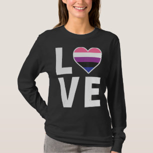 T-shirt Lgbtq Genre Drapeau Coeur Lgbtqia+ Amour Gende