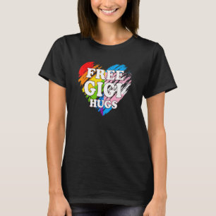 T-shirt Lgbtq Gratuit Gigi Hugs Gay pride Lgbt Ally Rainbo
