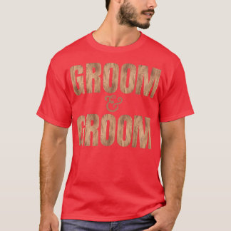 T-shirt LGBTQ Groom and Groom WeddingVêtements de mariage 