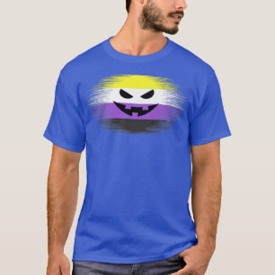 T-shirt LGBTQ Halloween Halloween Citrouille non binaire J