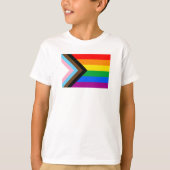 T-shirt LGBTQ+ Indicateur de fierté de progrès (Devant)