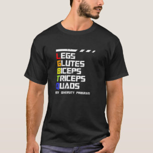 T-shirt LGBTQ Legs Glutes Biceps Entraînement Gym Diversi
