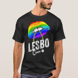 T-shirt LGBTQ Lesbo Queen Strong Gay Women Hommes Lesbienn